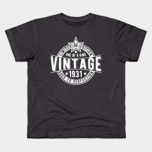 90th birthday vintage badge Kids T-Shirt